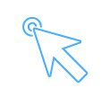 Cursor icon over a point representing future-proof success